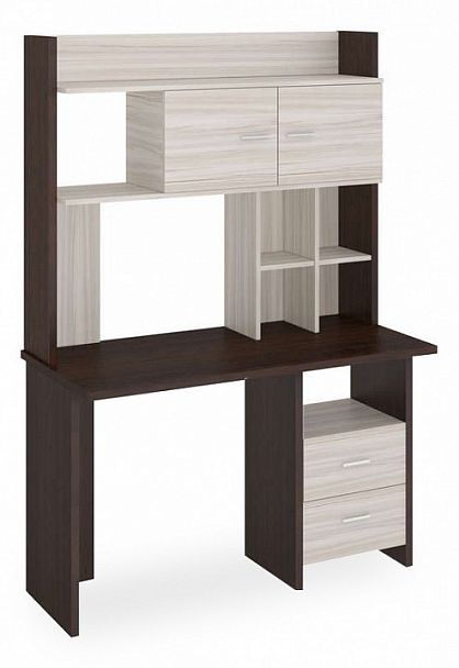 Стол компьютерный Домино Lite СКЛ-Прям120+НКЛХ-120 Венге/Карамель - Вид 1