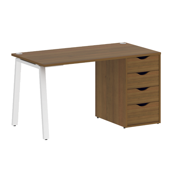 Home Office Стол письменный VR.SP-3-138.4.A Орех/Белый металл 1380*720*750 - Вид 1