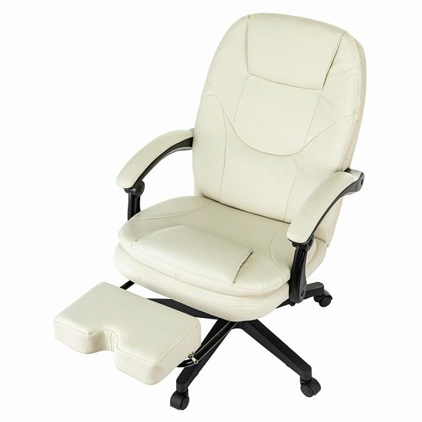 Кресло офисное CH-868N-BF, синхромеханизм, подставка для ног, экокожа, бежевое, 2018357 - Вид 11