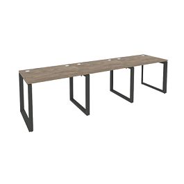 Onix Рабочая станция на О-образном м/к O.MO-RS-3.1.7 Тиквуд темный/Антрацит металл 2940*720*750 - Фото предпросмотра