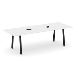 Style Project Direct Direct Стол переговорный SN-6A.SPRG-258 Белый/Металл Черный 2580*980*750 - Фото предпросмотра