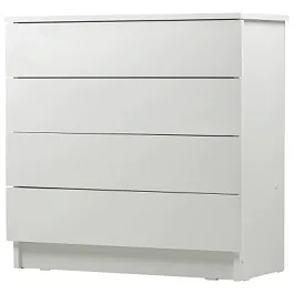 Комод BRABIX "Scandi CM-001", 750х330х730 мм, 4 ящика, ЛДСП, белый, 641900, ЦБ013659 -1 - Фото предпросмотра