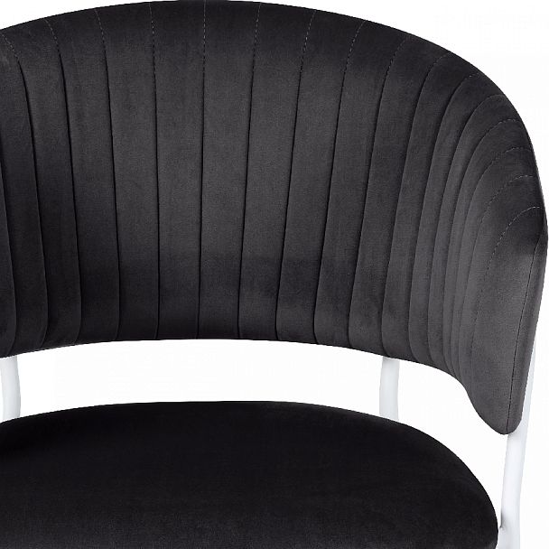Комплект кухонных стульев Даксон черный велюр/белый, 3 шт. - Вид 7