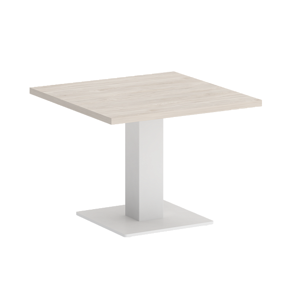 Home Office Стол журнальный квадратный VR.SP-5-60.2G Денвер светлый/Белый металл 600*600*453 - Вид 1