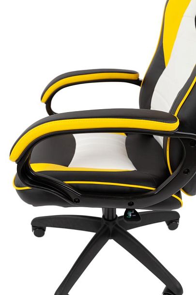 Кресло Chairman game 16 Россия экокожа черный/желтый/белый - Вид 12