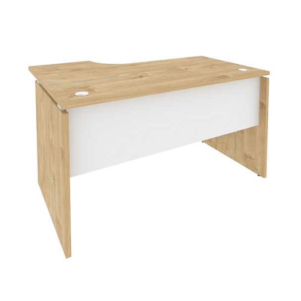 Onix Стол эргономичный правый O.SA-2 (R) Тиквуд светлый/Белый бриллиант 1380*980*750 (720/460) - Вид 1