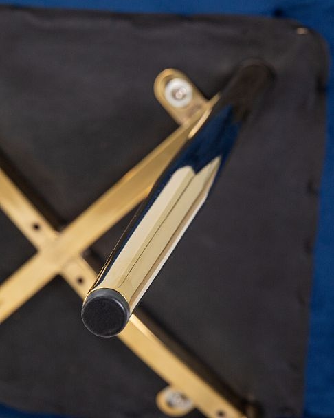 Стул обеденный DOBRIN ALEX (золотые ножки, темно-синий велюр (V108-67)) - Вид 11