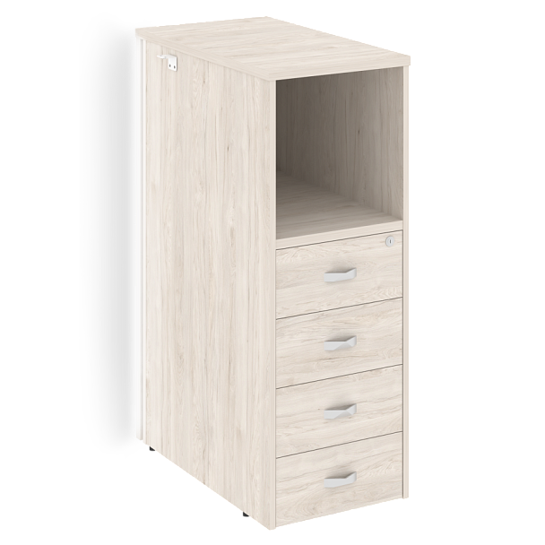 Onix Тумба с подсветкой 4 ящика завершающая, правая O.R-TV-4.S (R) Денвер светлый 436*767*1185 - Вид 1