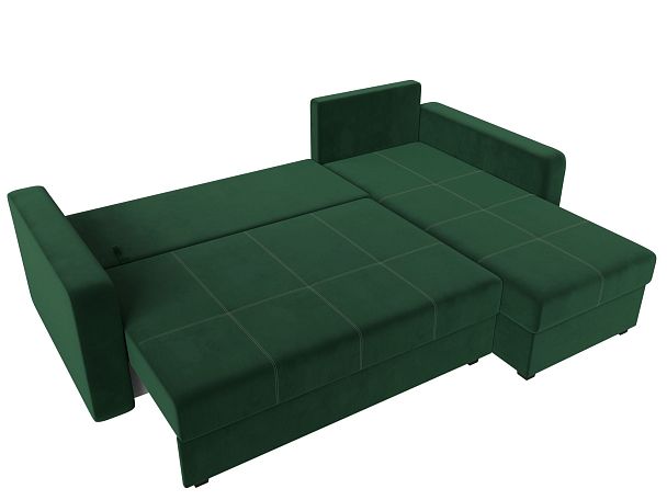 Диван угловой Ливерпуль Лайт правый угол Велюр зеленый - Вид 8