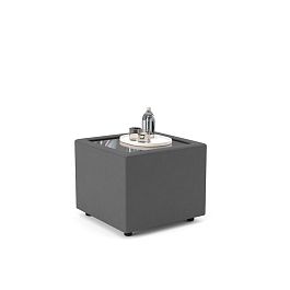 Стол журнальный со стеклом (экокожа) Юнона Un/st/o/s экокожа темно-серая CN1118 - Фото предпросмотра