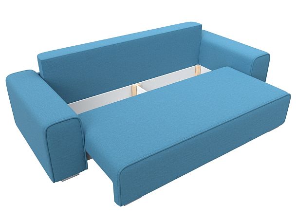 Диван прямой Лига-029 Рогожка голубой - Вид 7