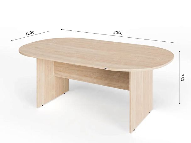 ЛАЙТ / LIGHT RLG010-20x12 Конференц-стол 200x120x75 Дуб Сонома - Вид 5