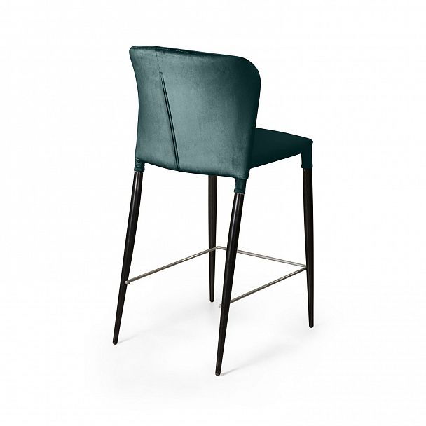 Стул полубарный Albert, бархат зеленый 19 /опора конус - Вид 5