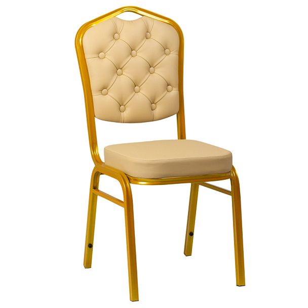Стул Хит 25 мм, экокожа, каркас золото - Вид 1