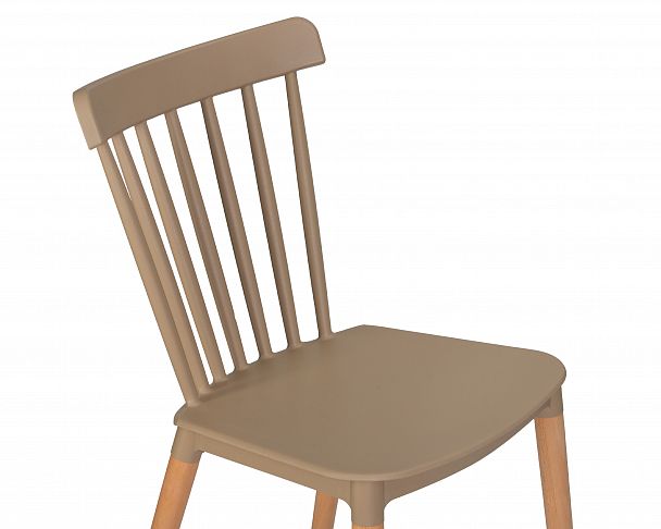 Стул обеденный DOBRIN THEO (ножки светлый бук, цвет бежевый (GR-03)) - Вид 7