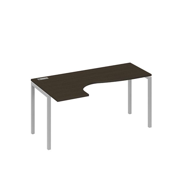 Стол эргономичный левый "Классика" на металлокаркасе DUE A4 А4 Б2 035 БП венге / металлокаркас серый - Вид 1