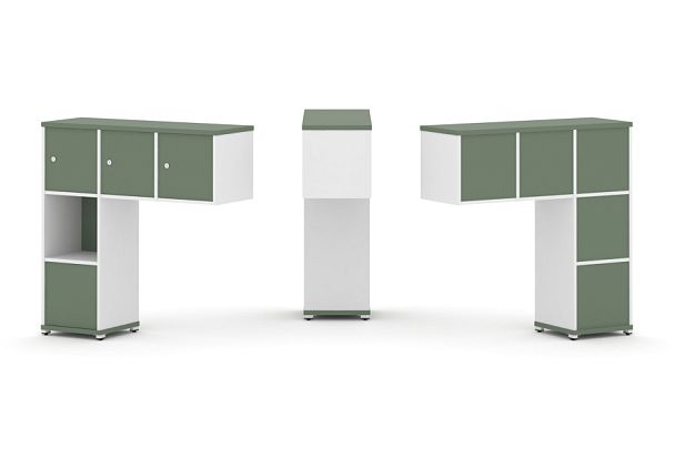 Concept Надставка низкая CN.ONN-006 Кобо/Белый Бриллиант/Металл Белый 1099*365*1130 - Вид 1