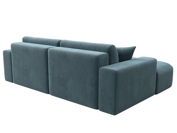 Диван угловой Лига-036 Классик левый угол Велюр бирюзовый - Вид 6