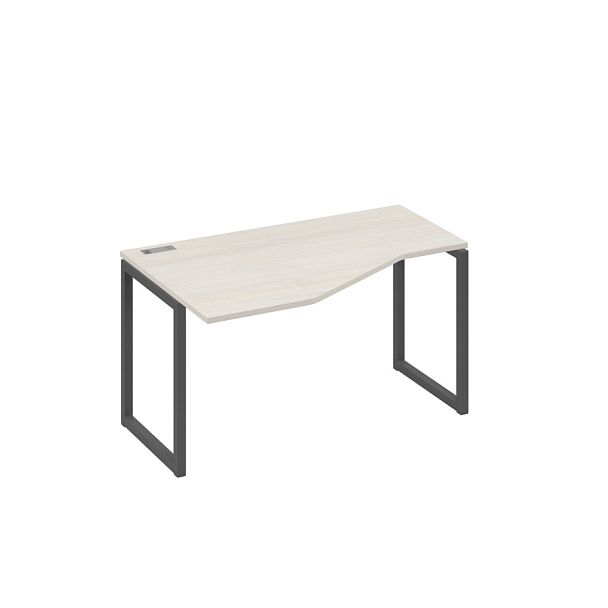 Стол эргономичный левый "Техно" на металлокаркасе QUATTRO A4 А4 Б4 053 БП дуб / металлокаркас антрацит - Вид 1