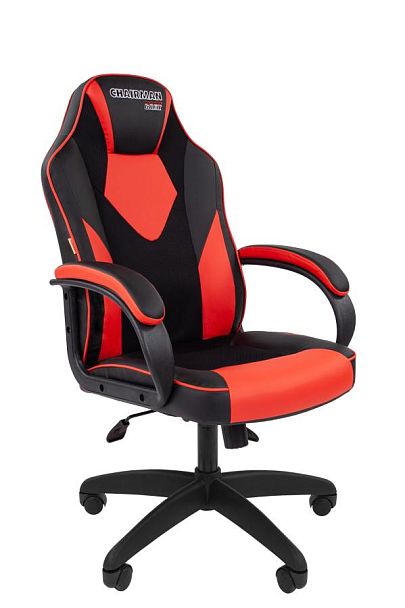 Кресло Chairman game 17 Россия экокожа черный/красный - Вид 1