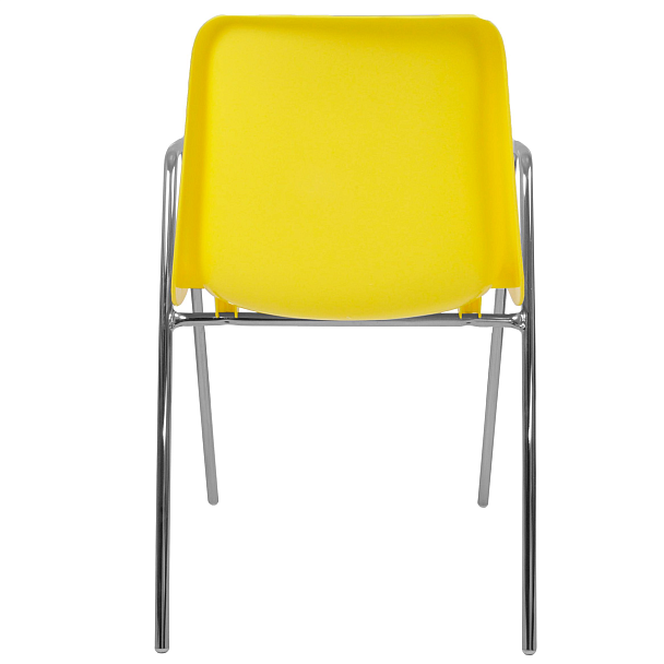Стул Vicenza (4 высокие ножки c подлокотниками), каркас Хром, желтый, РП+ИК, стопируемый - Вид 3