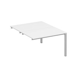 Секция стола рабочей станции на металлокаркасе КФ (2х120) Комфорт КФ К.С1 1144-1 БП белый премиум / серый - Фото предпросмотра