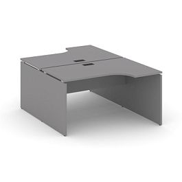 Стайл Проджект Рабочая станция эргономичная SN-D.DRPA-011 Серый Пепел/Черный Заглушка 1380*1432/1992 - Фото предпросмотра