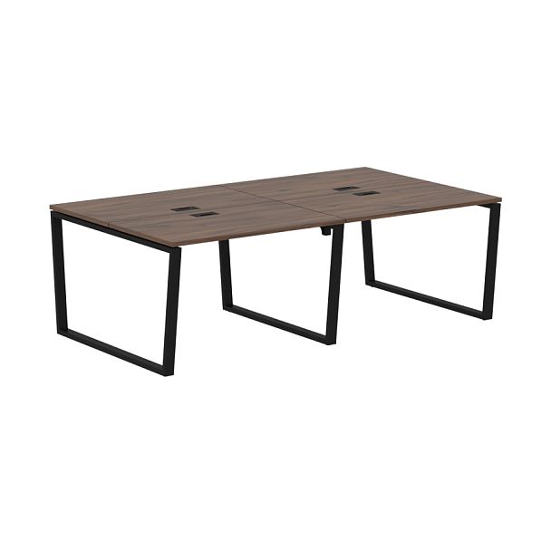 Стол 4-х местный EVWST 2313 Дуб Денвер тёмный/Черный 2326х1346х750 EDIS - Вид 1