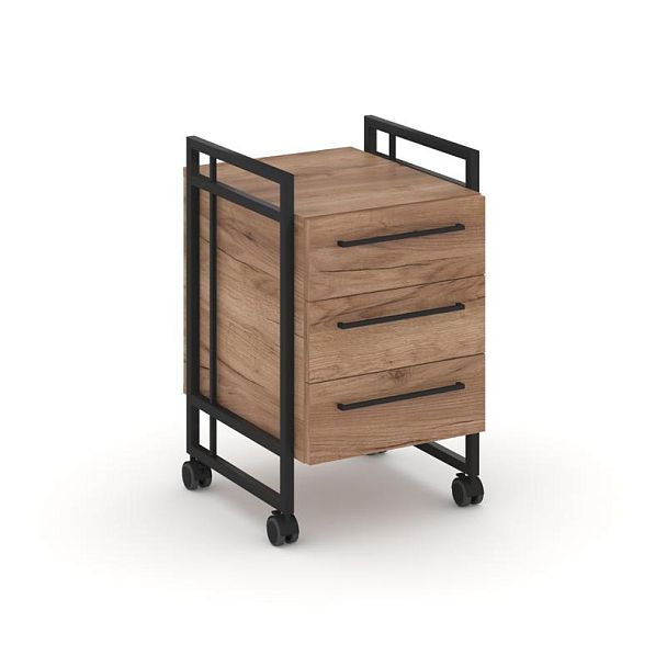 Rift Direct Тумба мобильная RF.TMR-001 Дуб Табак/Металл Черный 424*500*680 - Вид 1