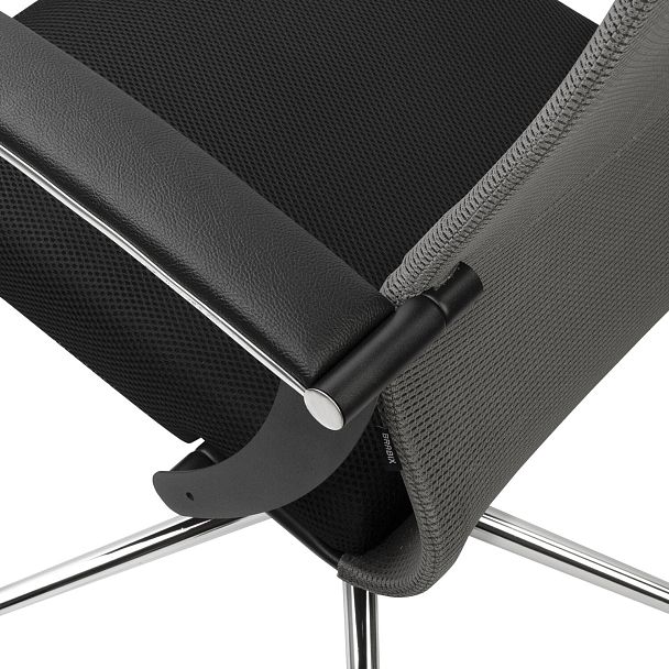 Кресло офисное BRABIX PREMIUM "Ultimate EX-801" хром, плотная двойная сетка Х2, черное/серое, 532918 - Вид 16
