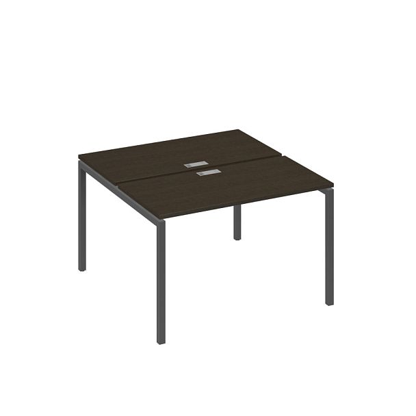 Рабочая станция с опорами DUE (2х120) A4 А4 Б2 170 БП венге / металлокаркас антрацит - Вид 1