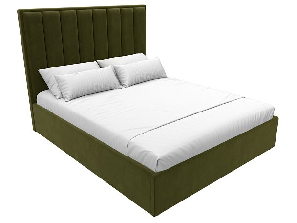 Интерьерная кровать Афродита 160 (полностью микровельвет зеленый) - Вид 4