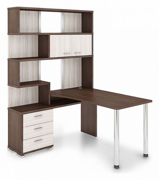 Стол компьютерный СР-420/170 Карамель/Шамони левый - Вид 1