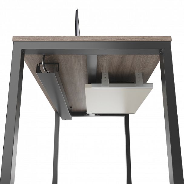 Лючок круглый, пластмассовый Кабель-менеджмент 7,15x7,15x2,3 белый - Вид 5