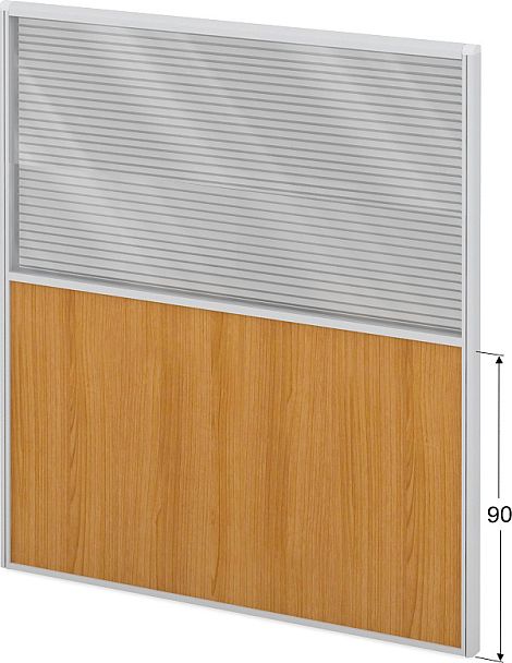 Модуль комбинированный "Мобильные офисные перегородки «Логика»"  ПК-ЛГ-МДК167х160/90Ж/Д-В1-303 ольха - Вид 1