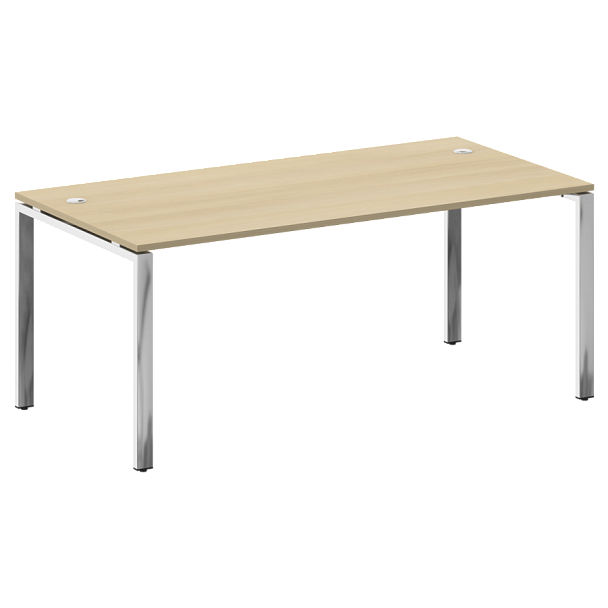 Metal System Direct Стол рабочий руководителя на П-обр. м/к БП.СРР-5.9 Акация/Нерж. сталь 1800*900*750 - Вид 1
