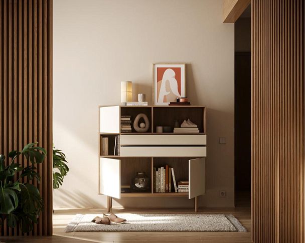 Комод большой с тремя дверками и двумя ящиками Alice арт ALC05 - Вид 2