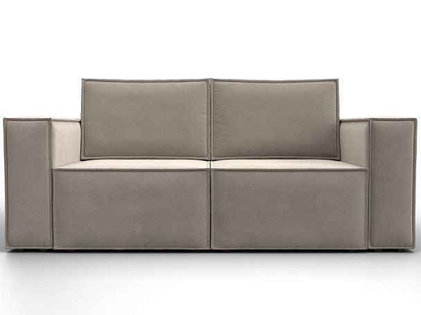 Диван прямой Куба мини Микровельвет бежевый - Вид 2