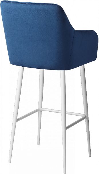 Барное поворотное кресло Барли К, Confetti blue/белый - Вид 5