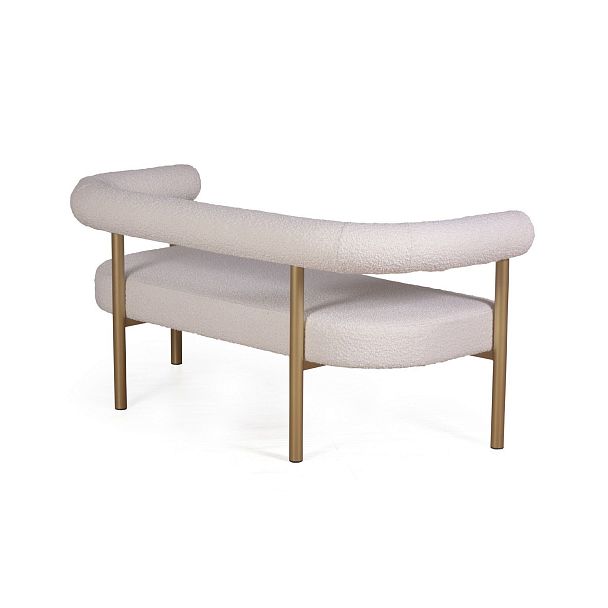 Диван Biggi, букле Turin ivory / опоры золото - Вид 5