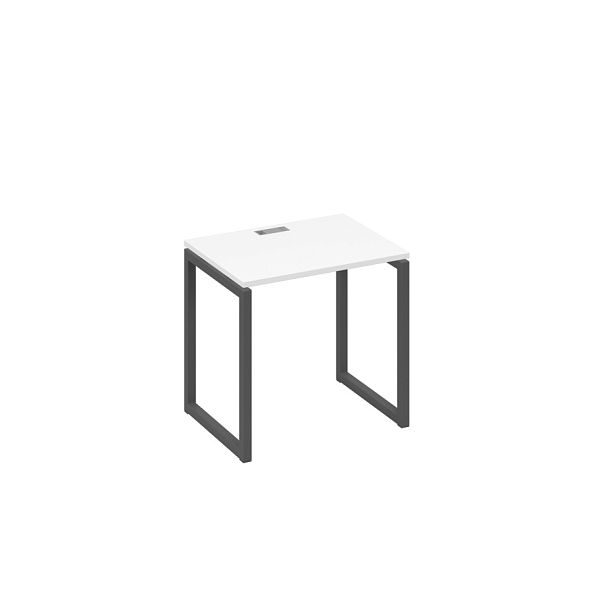 Стол письменный на металлокаркасе QUATTRO A4 А4 Б4 001 БП белый премиум / металлокаркас антрацит - Вид 1