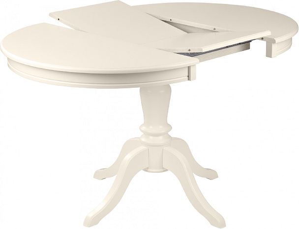 Стол деревянный раздвижной Элат D90(130)х90х76 Слоновая кость - Вид 3
