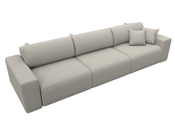 Диван прямой Лига-036 НПБ Классик Лонг Рогожка бежевый - Вид 5