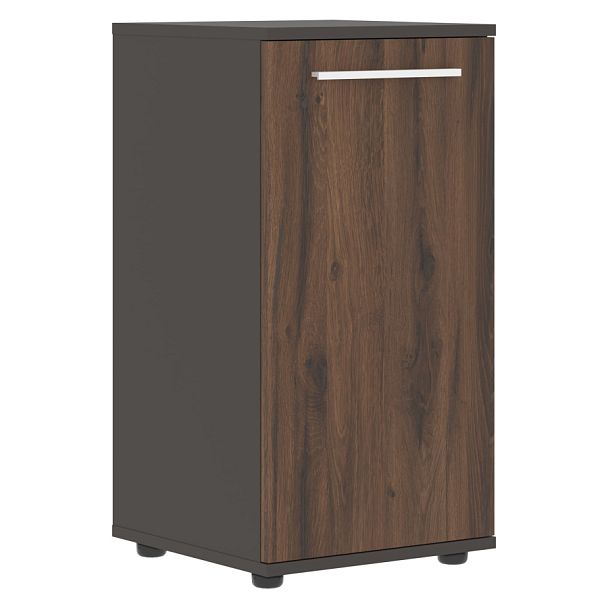 Шкаф малый узкий ELCS 42.1 Дуб Денвер тёмный/Белый/Мокко 426х430х832 EDIS - Вид 1