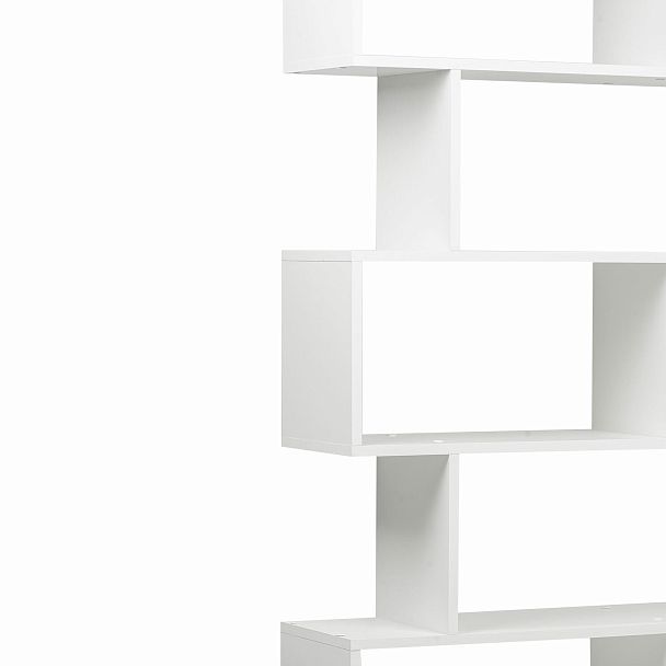 Стеллаж BRABIX "Scandi SH-008", 730х250х1760 мм, 6 секций, ЛДСП, белый, 641897, ЦБ013658-1 - Вид 12