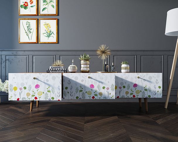 Комод "Berber" с ящиками низкий под TV принт 7 - Вид 5