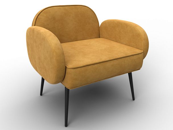 Кресло Лига-086 Велюр желтый - Вид 6