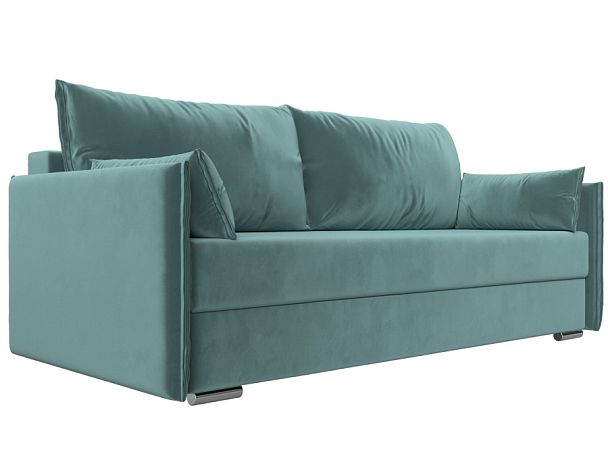 Диван угловой Сайгон (полностью велюр бирюзовый) - Вид 1