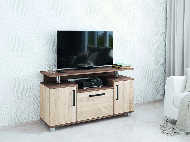 Тумба ТВ 003 (С) (660х1200х380) ясень шимо/дуб сонома - Вид 1