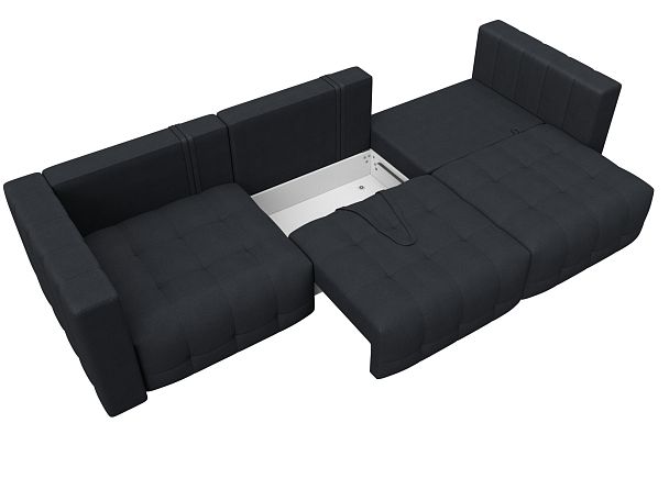 Диван прямой Лига-052 НПБ Лонг Замша серый - Вид 8